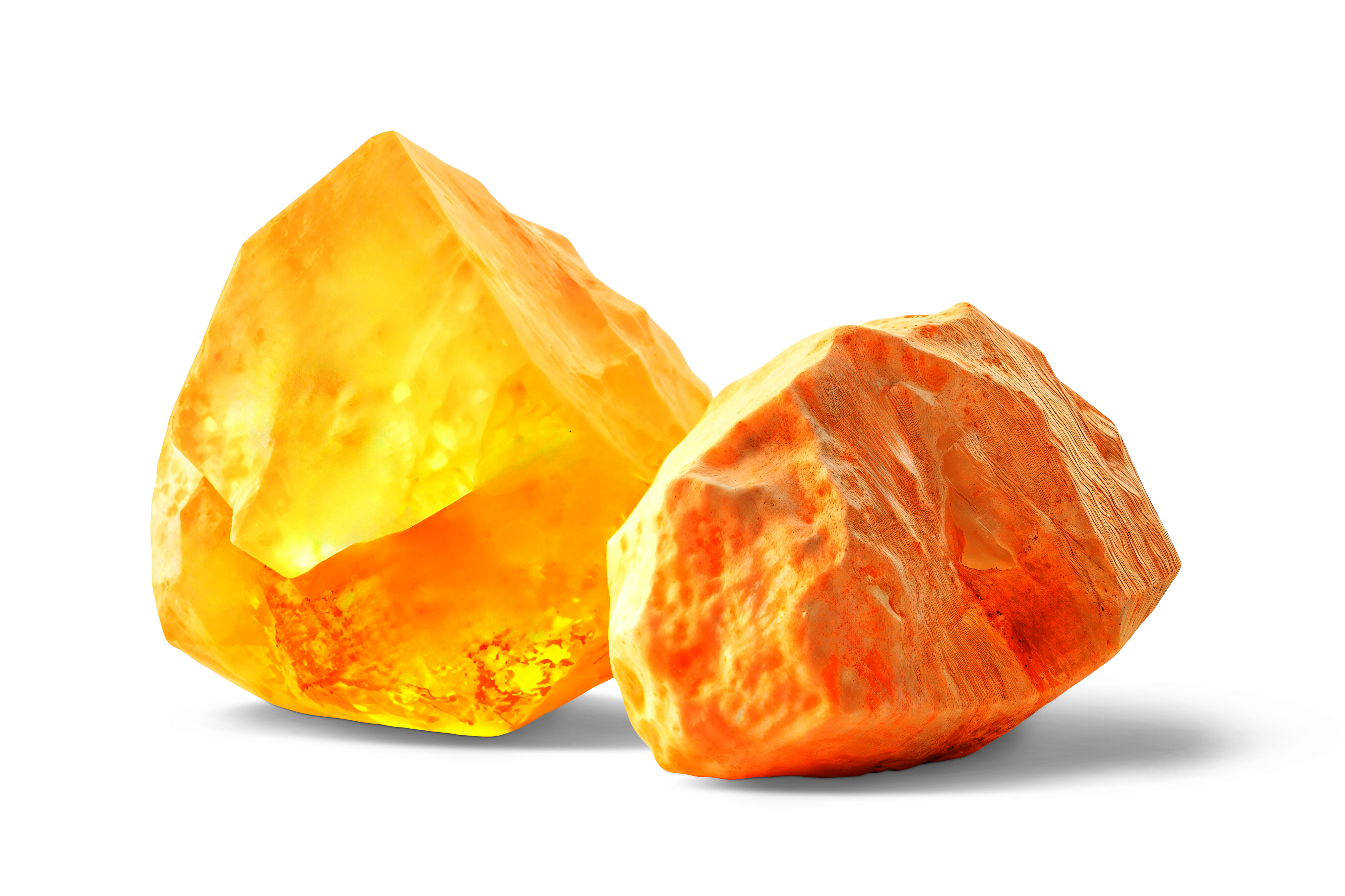 Two raw yellow-orange gemstones on a black background, symbolizing strength, clarity, and boundaries in high-conflict co-parenting situations