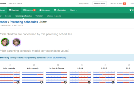 co-parenting schedule