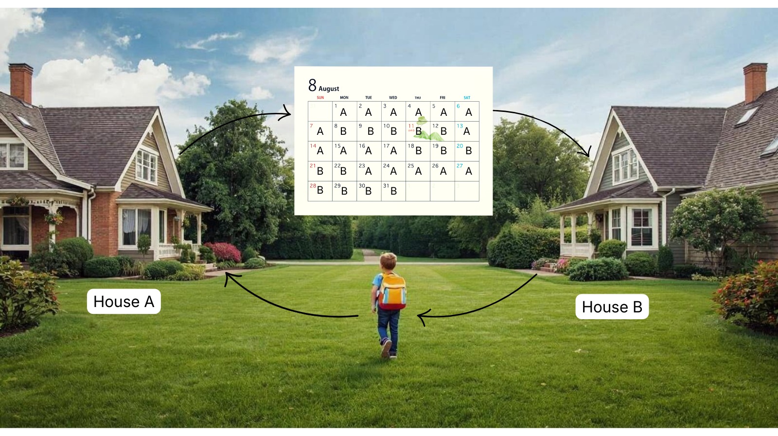 Shared Custody Schedule Between Two Homes